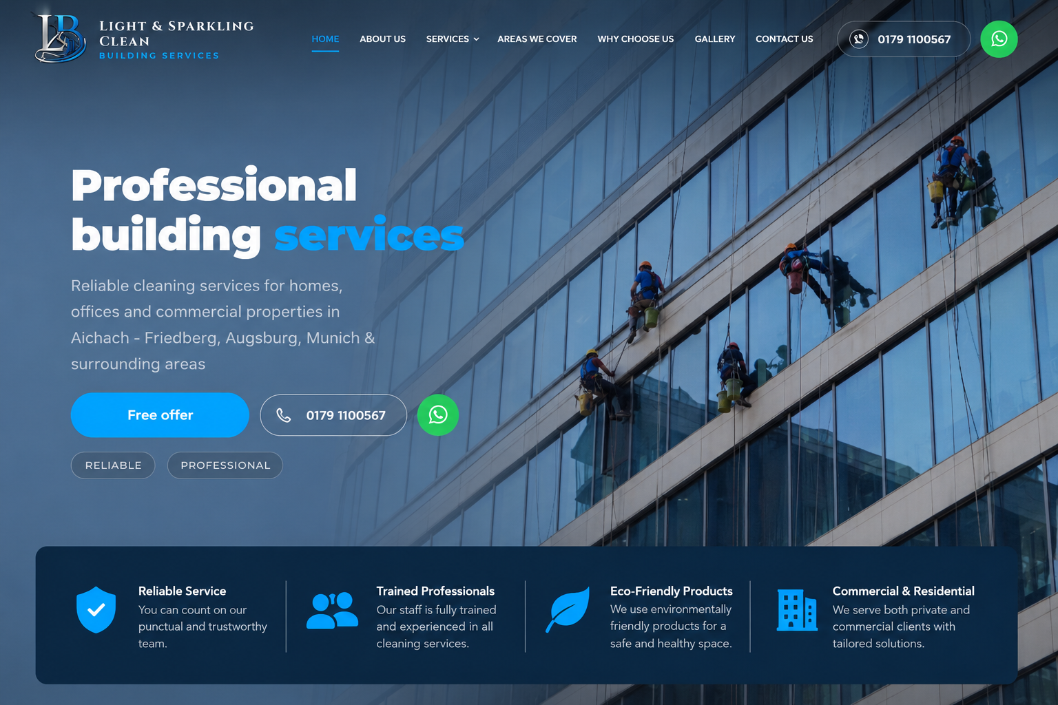 Cleaning Firm homepage desktop